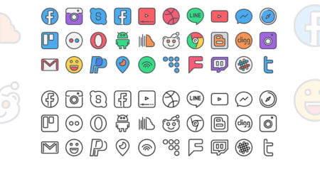 Clean Flat Illustrated Icon Set