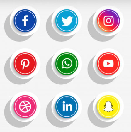 Floating Button Social Icon Set