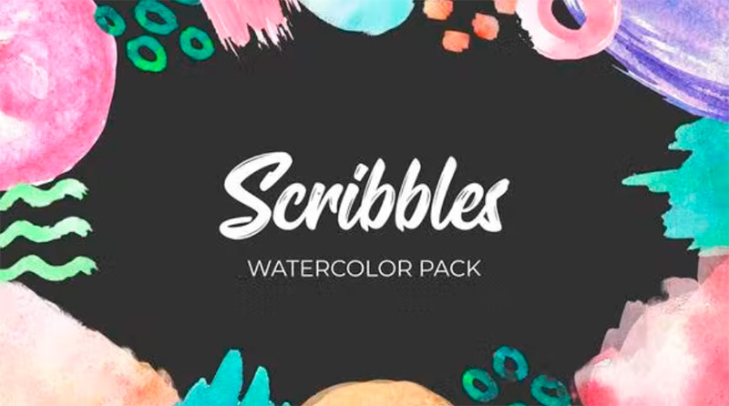 Scribbles Watercolor Pack