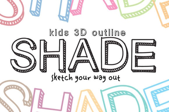 Shade - Kids Outline 3D Font