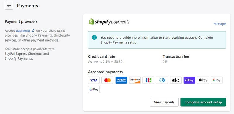 Shopify Payments