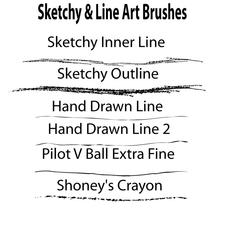 Sketchy Line Art Brushes