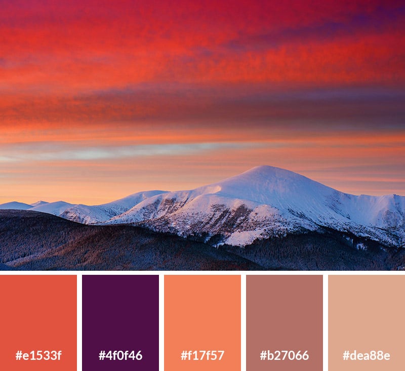 Sunset Color Palettes - Sky on Fire