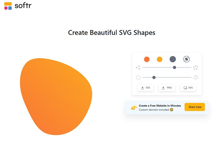 Softr SVG Shape Generator