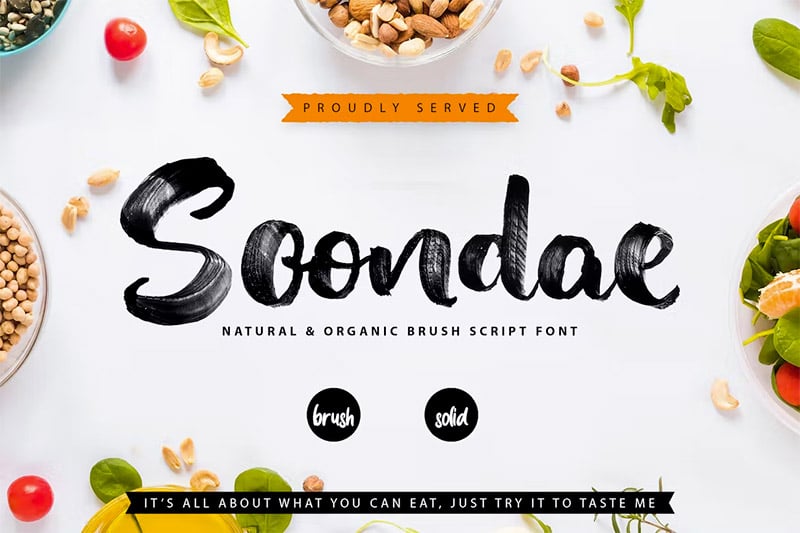 Soondae - Natural & Organic Brush Font