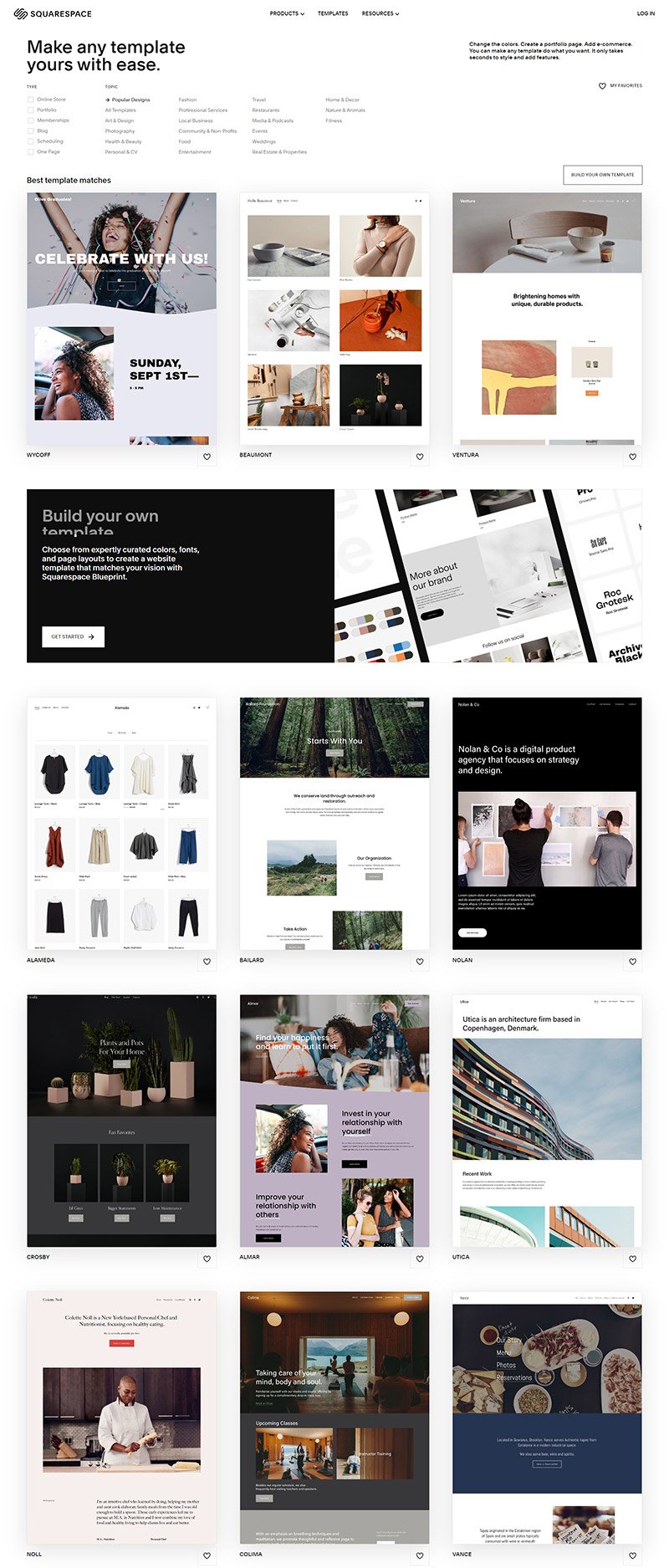 Squarespace Templates