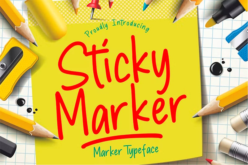 Sticky Marker Typeface