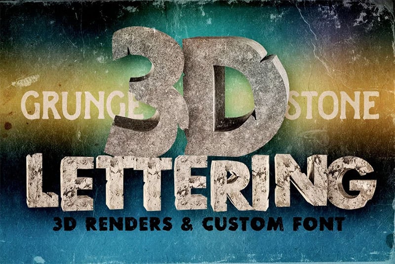 Stone - 3D Lettering and Font