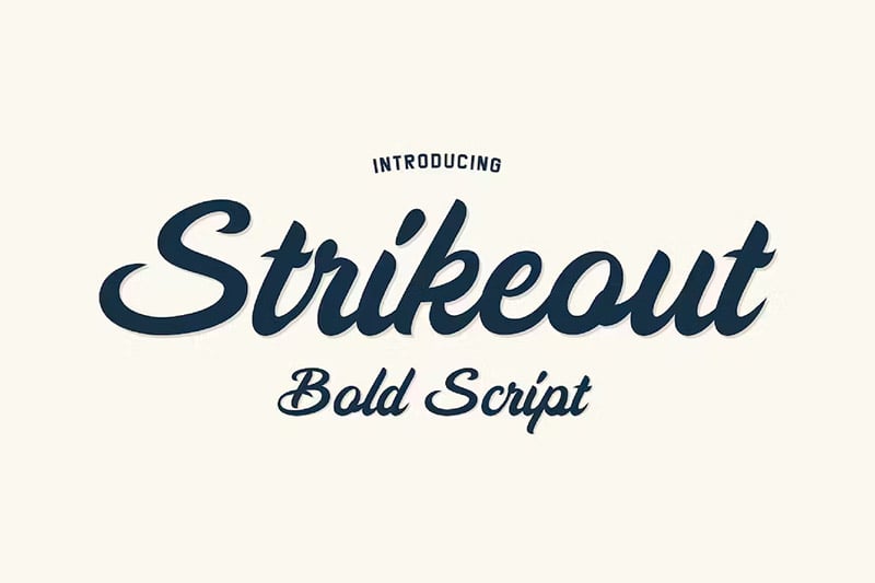 Strikeout - Bold Script