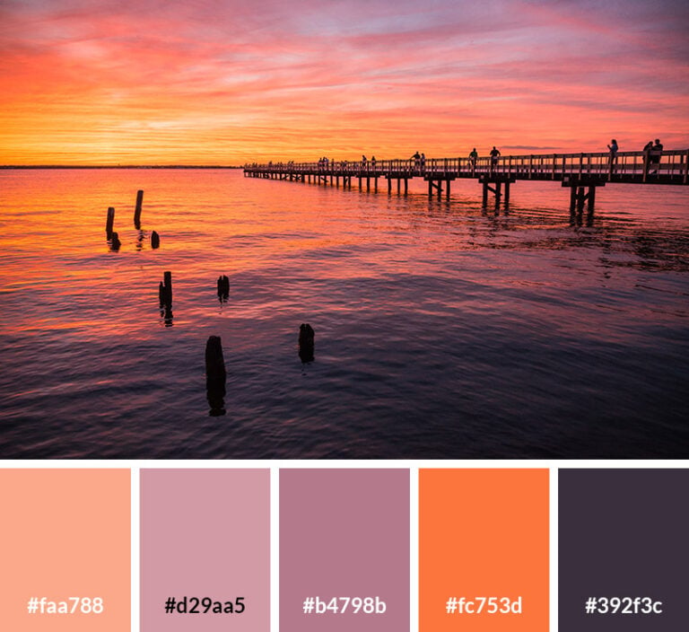 Sunset Color Palette With Hex Codes