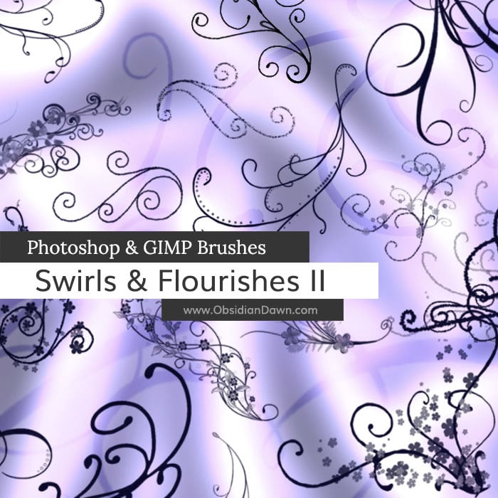 Swirls and Flourish GIMP Brushes Volume 2