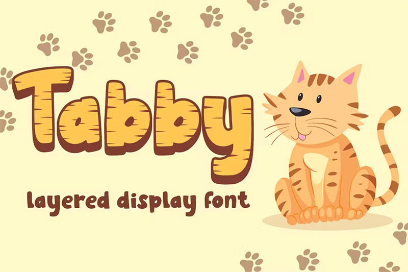 Tabby - Layered Cat Font