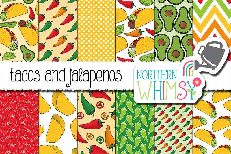 Tacos and Jalepenos Patterns