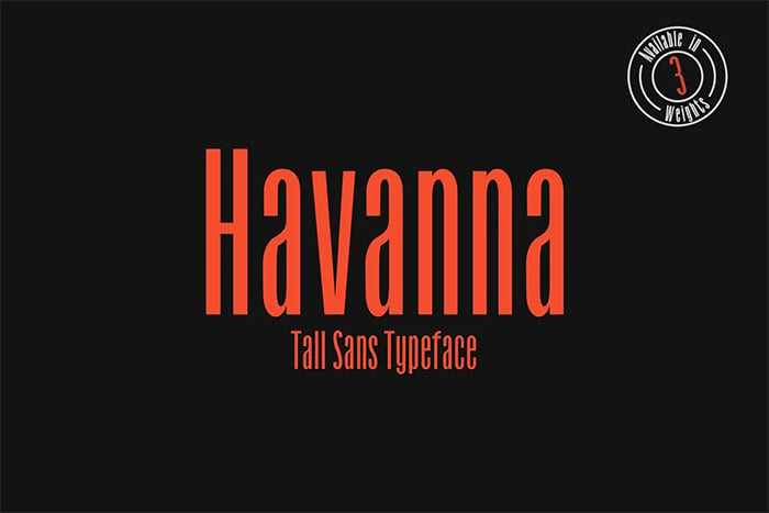 Tall Fonts Havanna