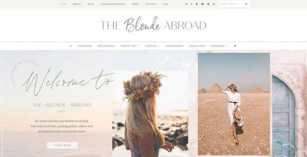 The Blonde Abroad's Blog Design