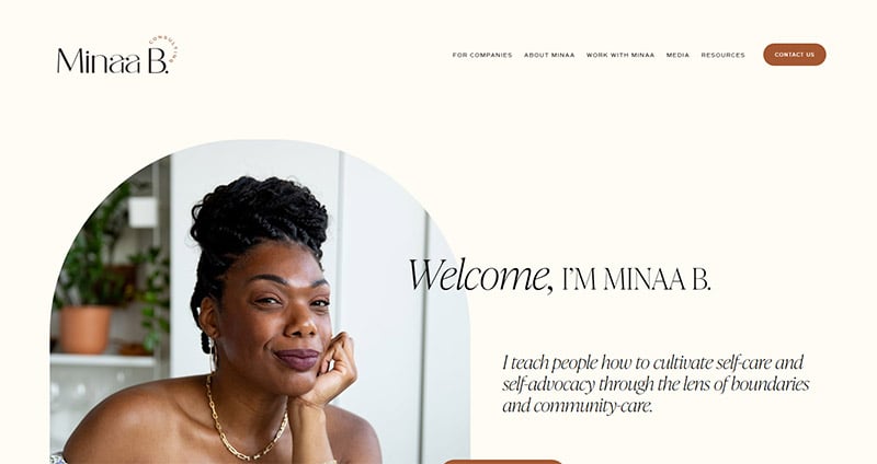 Therapist Websites - Minaa B. Consulting