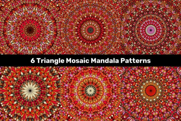 Triangle Mosaic Mandala Patterns