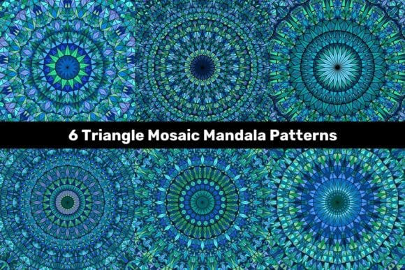 Triangle Mosaic Mandala Patterns