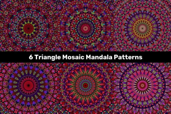 Colorful Triangle Mandala Patterns