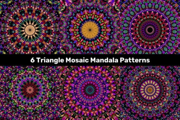 Triangle Mosaic Mandala Patterns