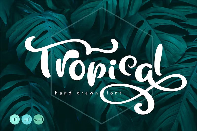 Tropical - Hand-Drawn Summer Font