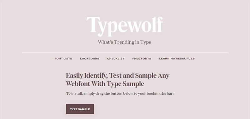 Typewolf Type Sample