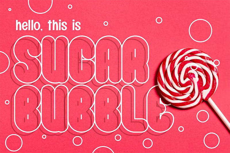 Bubble Fonts - Sugar Bubble