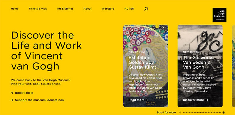 Van Gogh Museum Website