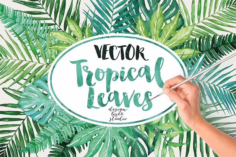 Vector Tropical Leaves