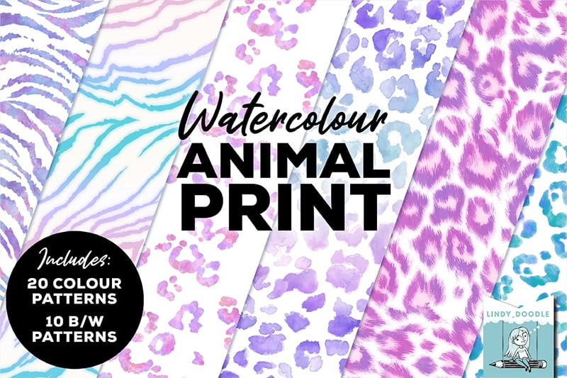 Watercolor Animal Prints