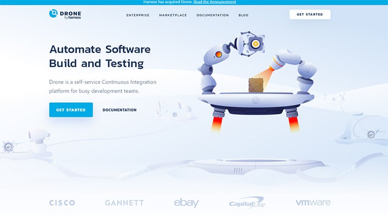 Websites with Illustrations - Drone