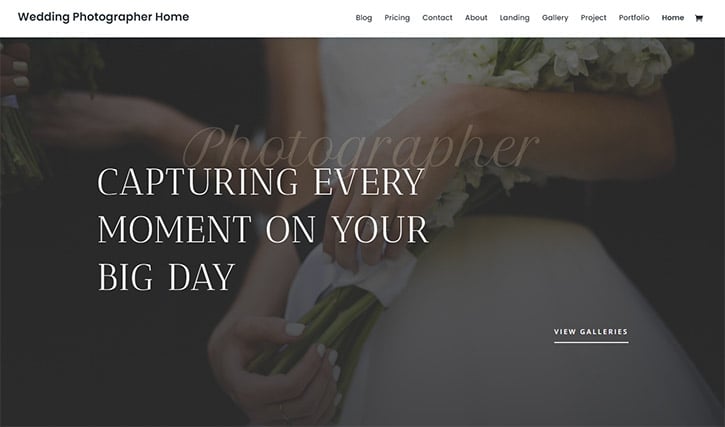 Wedding Photographer Template for Divi