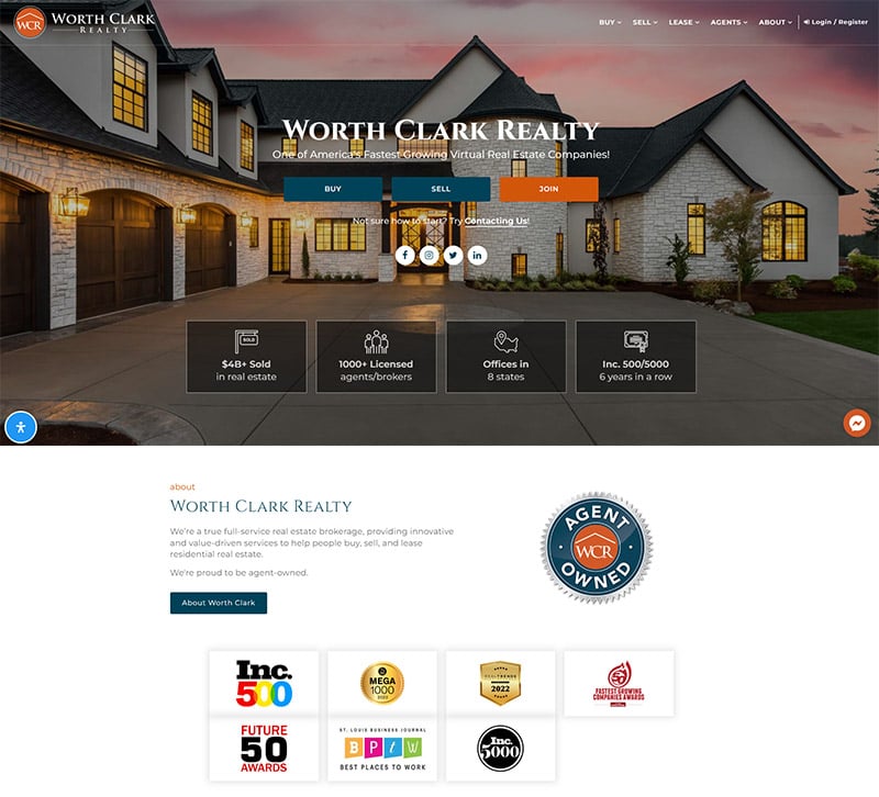 Best Realtor Websites - Worth Clark Realty