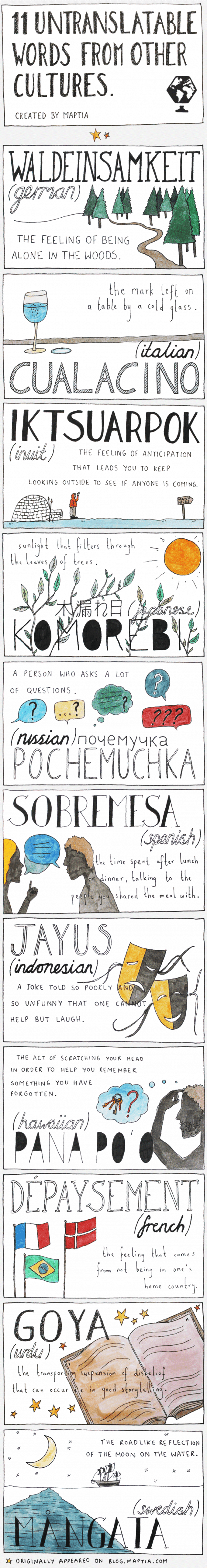 11 Untranslatable Words from Other Cultures