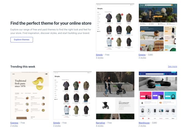 Shopify themes